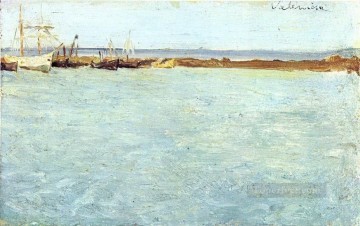  pre - Port view Valencia 1895 waterscape impressionism Pablo Picasso